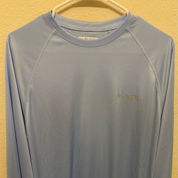 mens light blue long sleeve water classic shirt in a size medium - Picture 1 of 3
